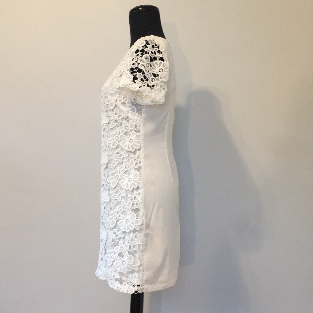 French Connection White Lace Mini Dress, 6 - Picture 2 of 7